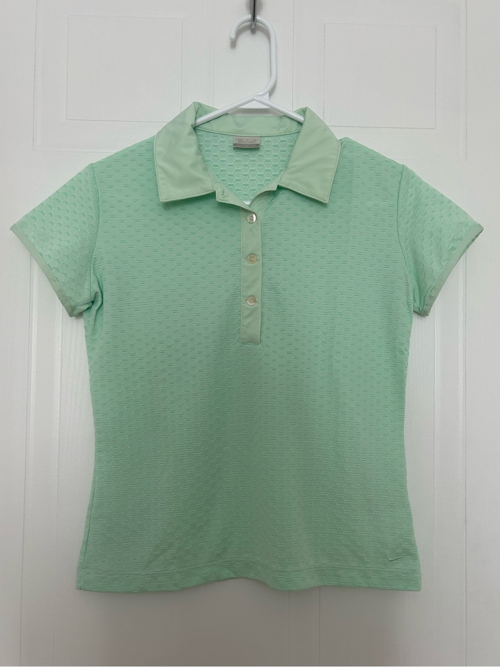 Nike Sphere Dry Light Mint Green Short Sleeve Polo Tee Women’s Size S
